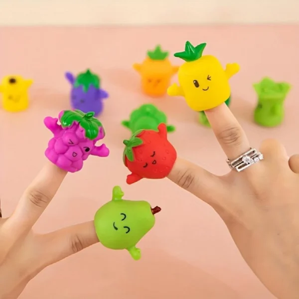 5 Pcs Fruit & Vegetable Finger Puppets for Kids – Educational Role Play Toy - Image 7