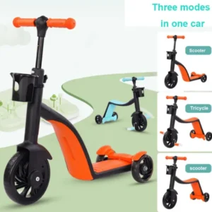 3-in-1 Kids Scooter & Tricycle – Convertible Ride-On with Adjustable Handle