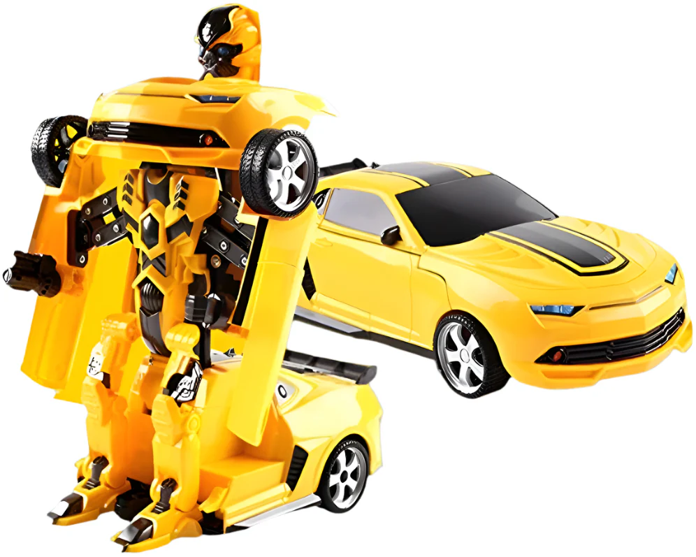 Diecast Robot Convertible Car – Manual Transforming Alloy Action Toy