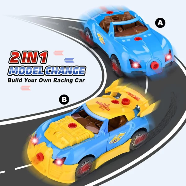 30 Pcs DIY Car Toy Kit – Take Apart Race Car with Drill for Kids - Image 5