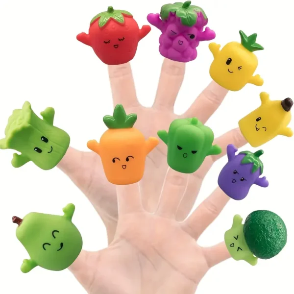 5 Pcs Fruit & Vegetable Finger Puppets for Kids – Educational Role Play Toy - Image 9