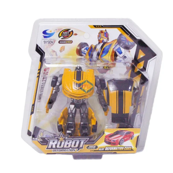 Diecast Robot Convertible Car – Manual Transforming Alloy Action Toy - Image 2