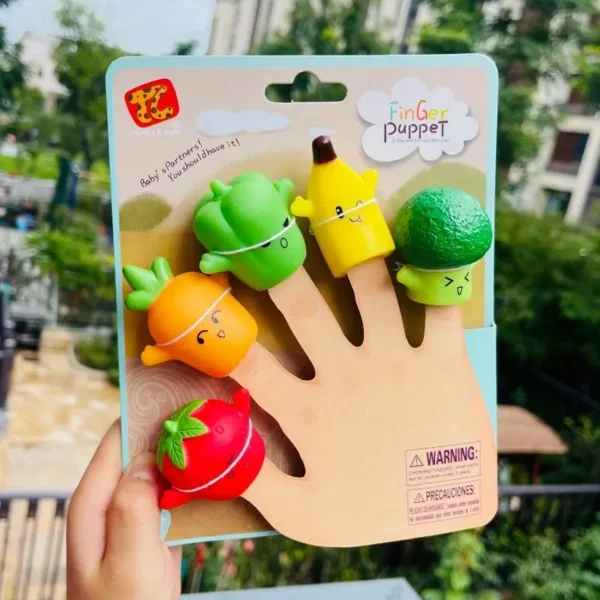 5 Pcs Fruit & Vegetable Finger Puppets for Kids – Educational Role Play Toy - Image 10