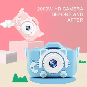 Kids Digital Camera with Cartoon Cover – Dual Lens, HD Video, Safe Gift