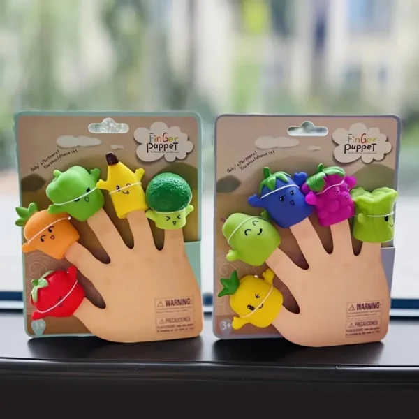 5 Pcs Fruit & Vegetable Finger Puppets for Kids – Educational Role Play Toy - Image 12