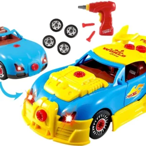 30 Pcs DIY Car Toy Kit – Take Apart Race Car with Drill for Kids
