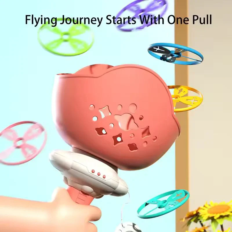 UFO Shape Bamboo Dragonfly Toy – Eco-Friendly Flying Saucer - Image 4