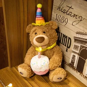 Happy Birthday Singing Bear – Musical Plush Toy with Dancing & Voice Recording